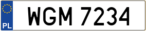 Trailer License Plate